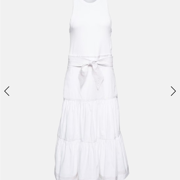 VERONICA BEARD Austyn White Tank Cotton Blend Dress (XS) - Picture 2 of 9